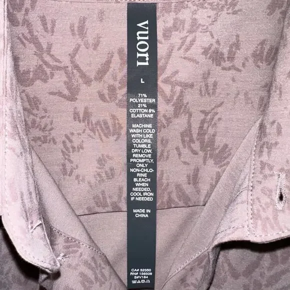 SOLD 💕Vuori Men’s Short Sleeve Bridge Umber Zion Purple Button Down Shirt - Picture 4 of 10